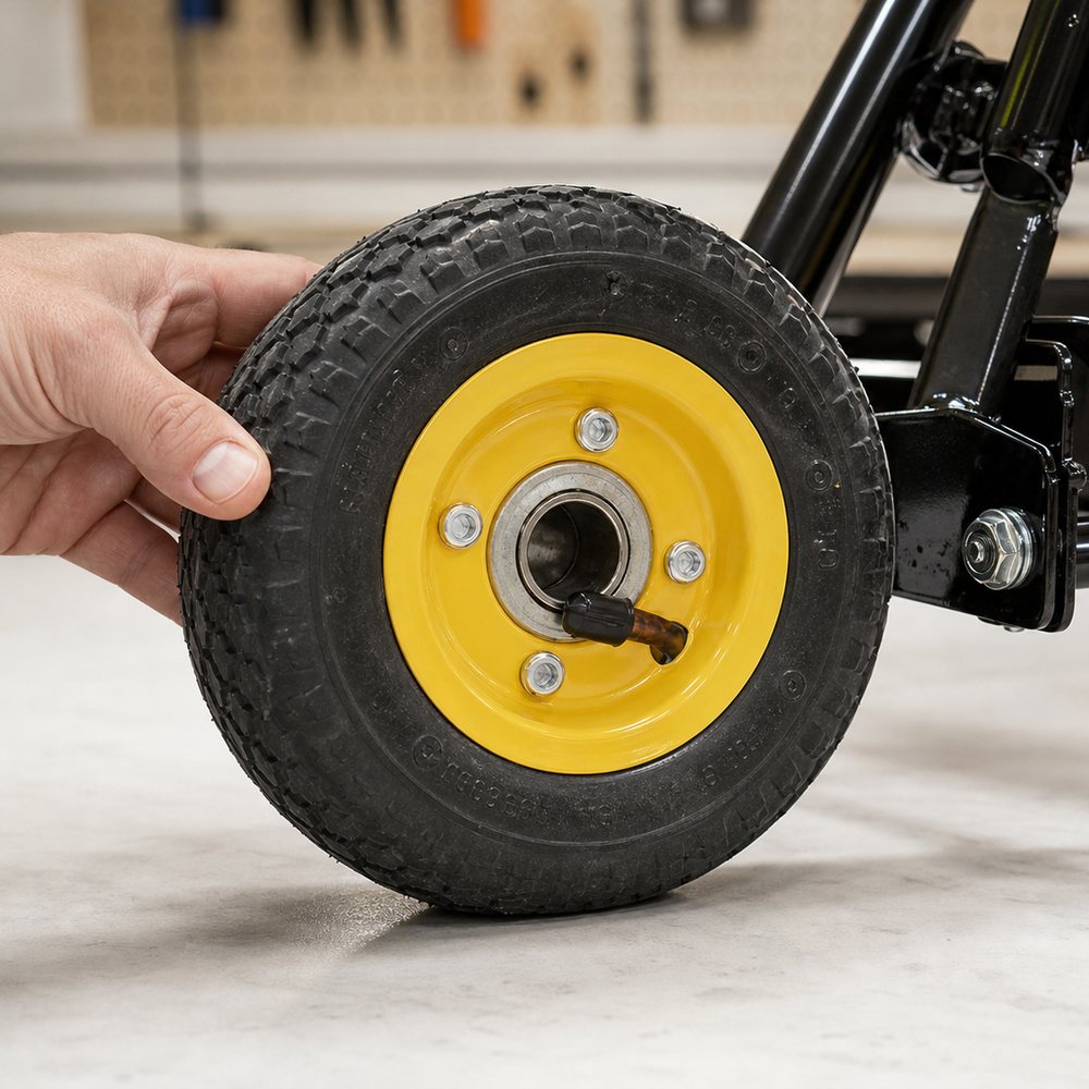 Aufblasbares Rad mit Kugellagern und Metallradspeichen