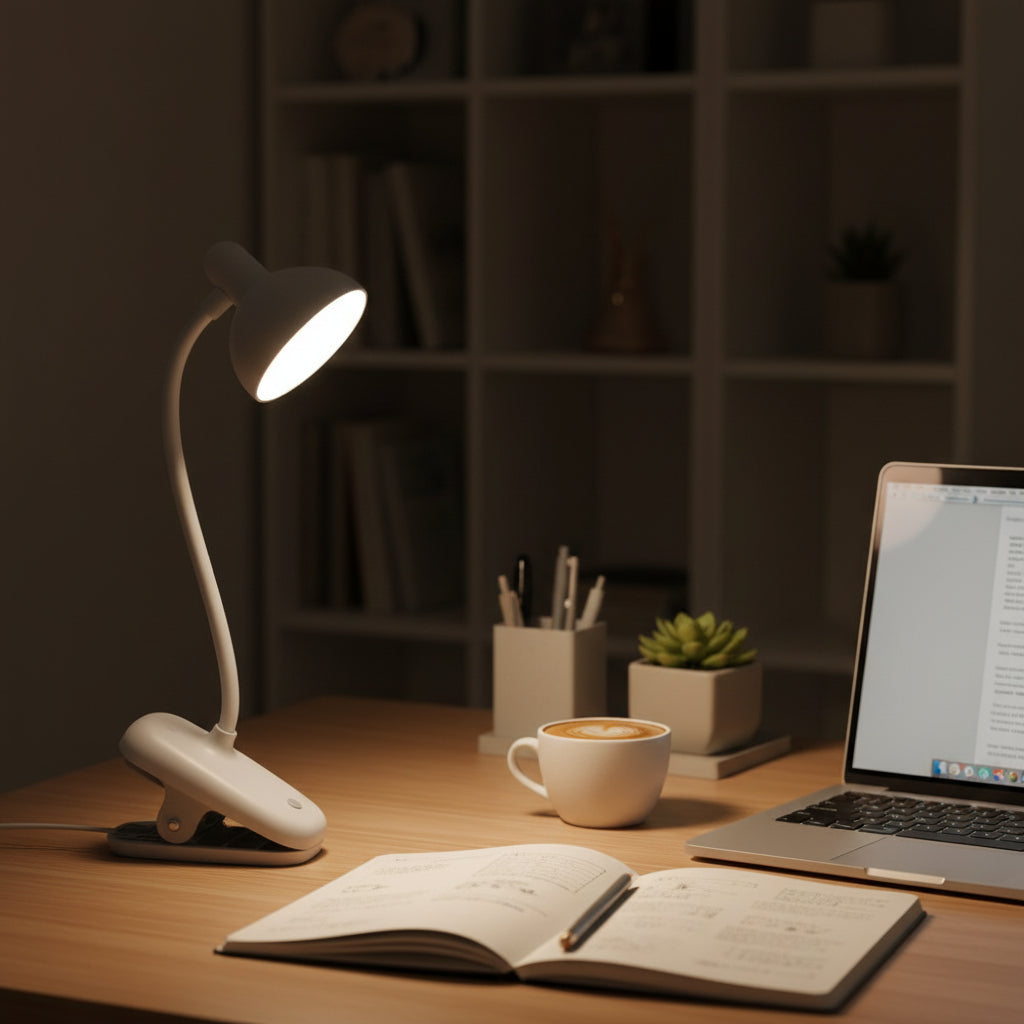 Schreibtischlampe mit Klemme | Sanfte Beleuchtung | Schreibtisch & Büro