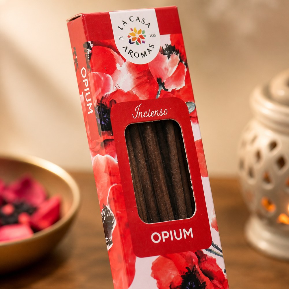Opium-Räucherstäbchen | 20 Stück | Entspannender Duft | Hergestellt in Indien