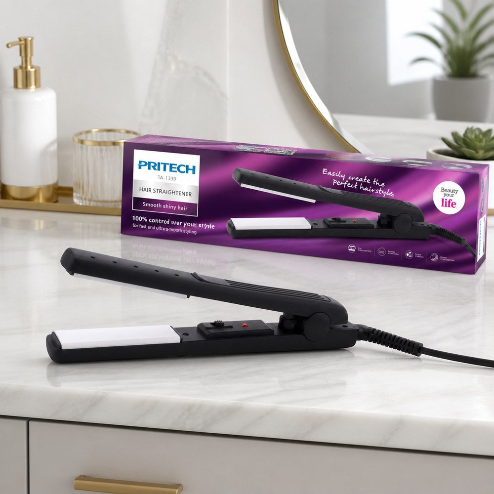 Pritech TA-1339 Hair Straightener | PTC Technology | Fast and Shiny Straightening