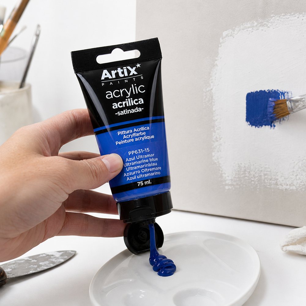 Acrylfarbe Ultramarinblau
