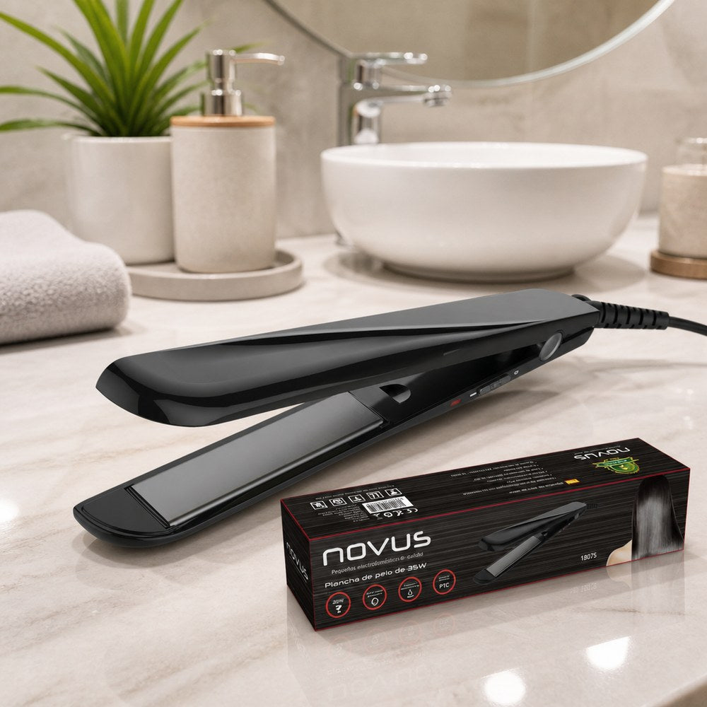 Novus 35W Haarglätter | PTC-Technologie Schnelles Aufheizen | Kompakt für Reisen