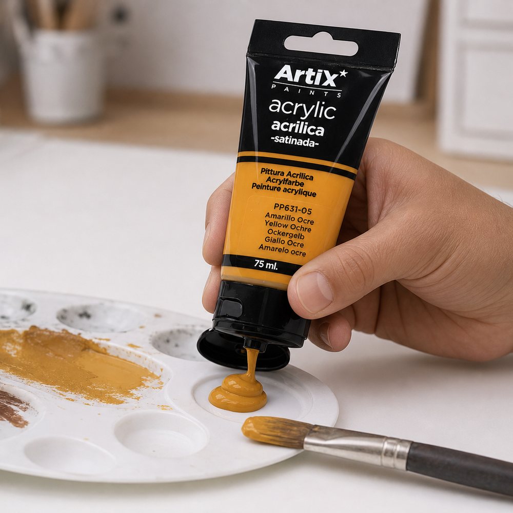 Acrylfarbe Ockergelb 75 ml