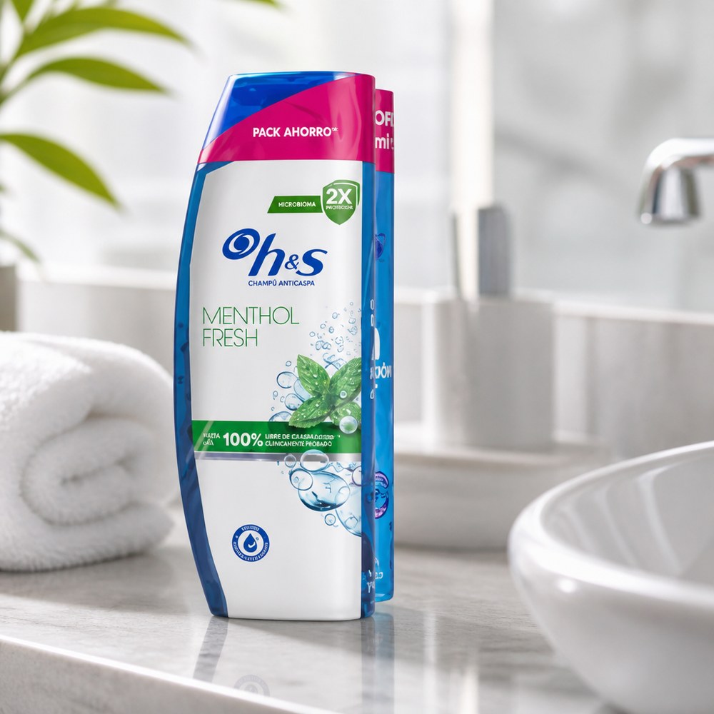 H&S Anti-Schuppen Shampoo Menthol Fresh 400 ml | 2x Schutz | Sparpack 2 Stück