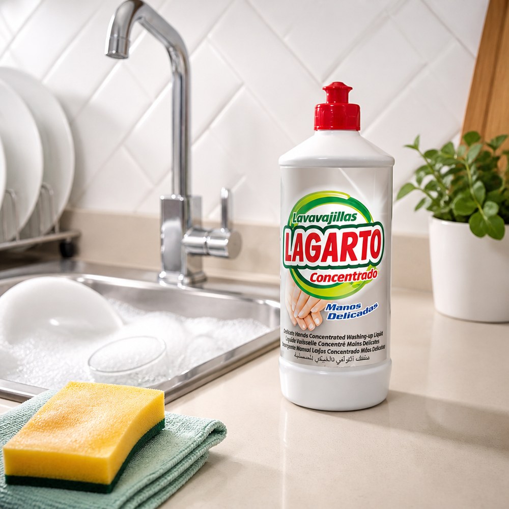 Lagarto Concentrated Dishwashing Liquid | Gentle on Hands, Tough on Grease