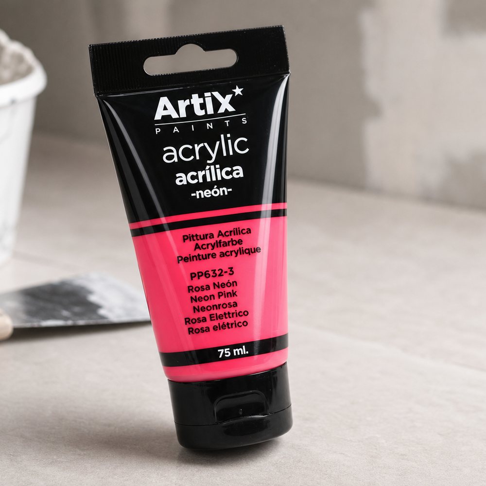 Neon Pink Acrylic Paint 75 Ml