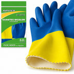 Bicolor Jupiter Reinigungshandschuhe | 100% Latex | Größe 8-8½ | Haushalt & Beruf