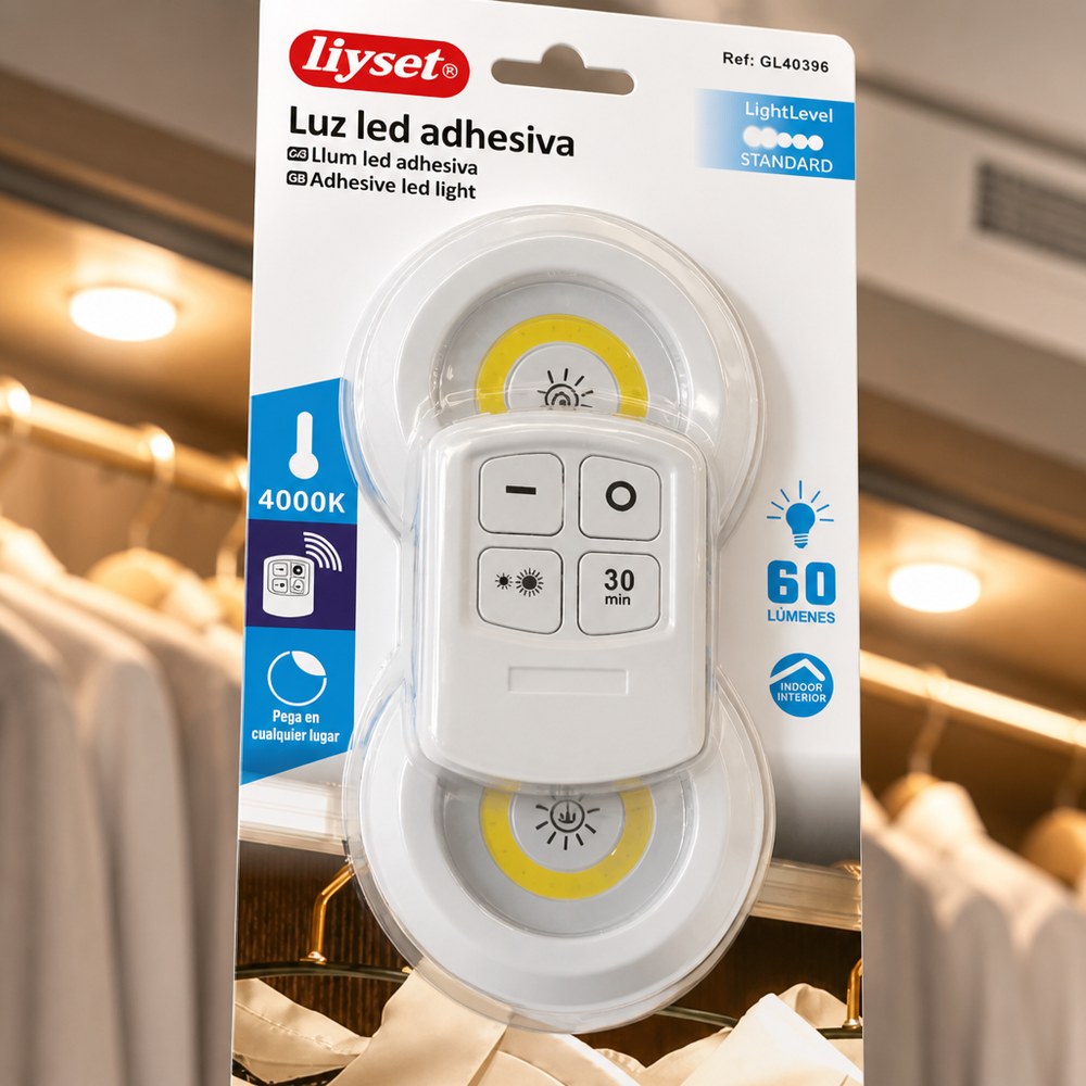 LED-Klebeleuchte 60 Lumen | 4000K | Für Schränke, Regale und Geschäftsräume