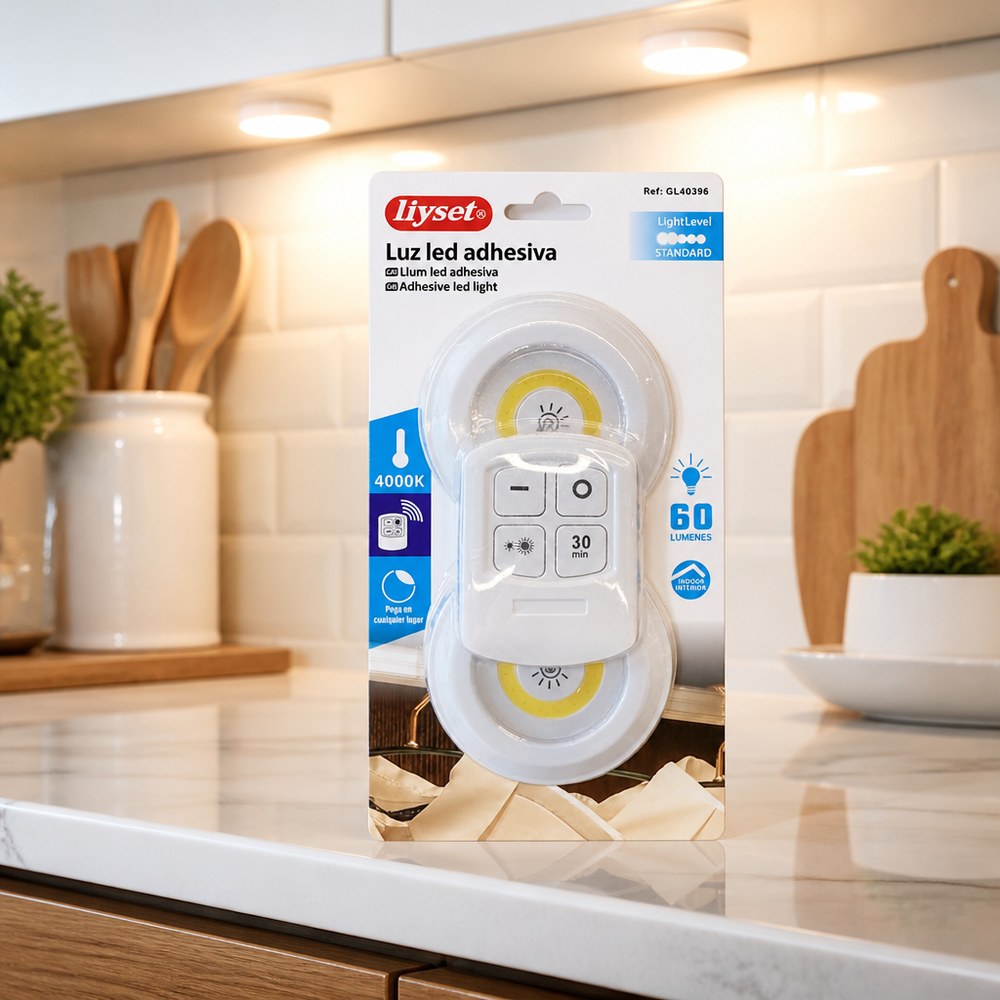 LED-Klebeleuchte 60 Lumen | 4000K | Für Schränke, Regale und Geschäftsräume