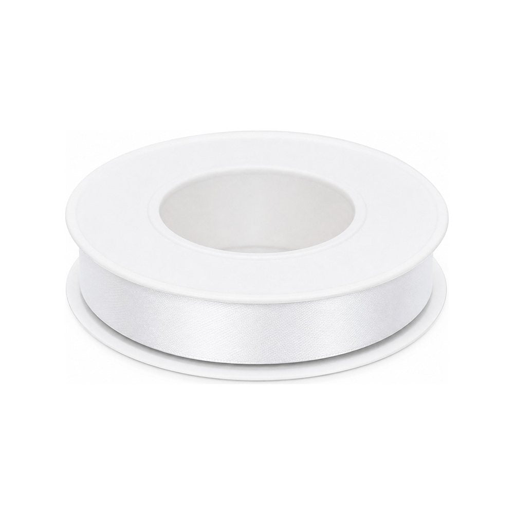 Weißes Satinband, 1,0 cm x 25 m