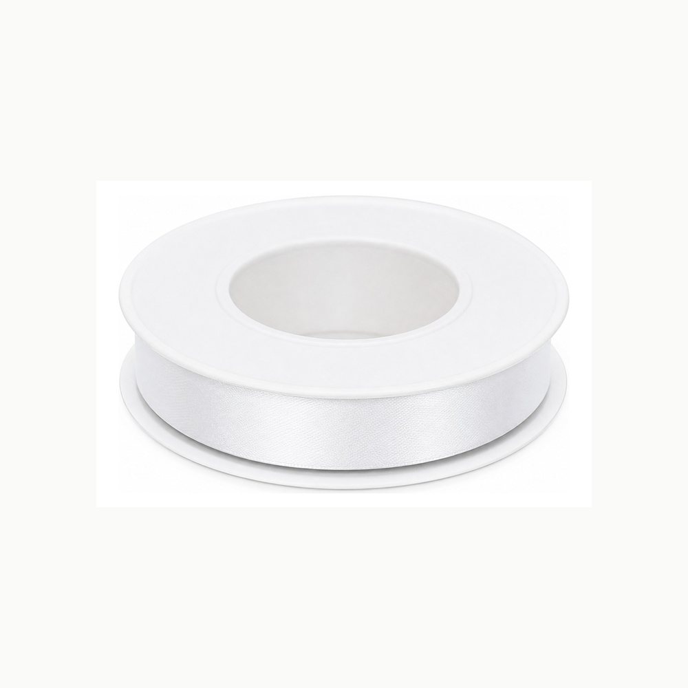 Weißes Satinband, 1,0 cm x 25 m
