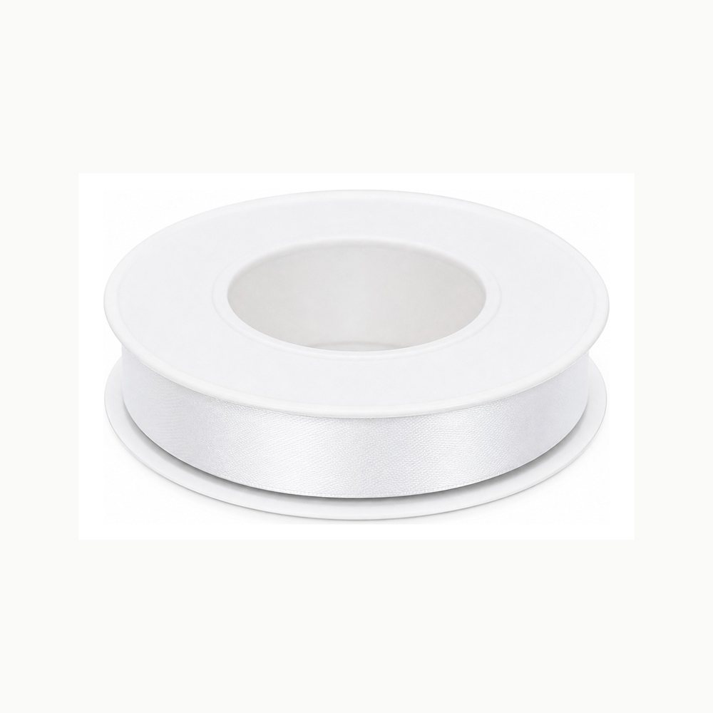 Weißes Satinband, 1,0 cm x 25 m