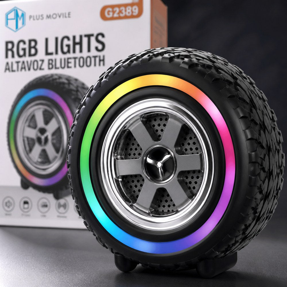 Bluetooth 5W Speaker with RGB Lights | 1200mAh Battery | BT/USB/TF/FM/AUX