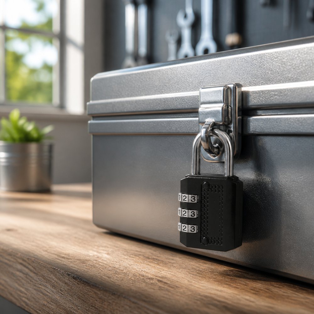 3-digit combination padlock